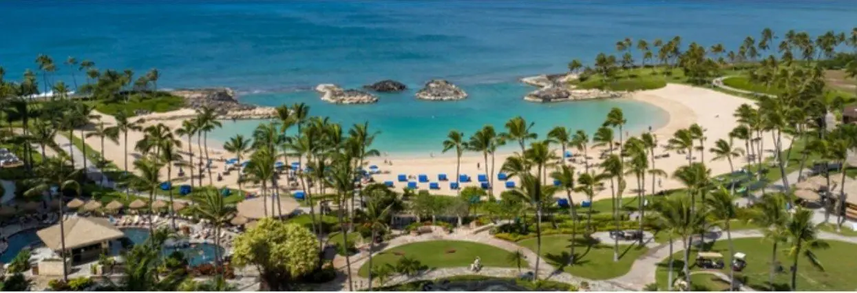 Ko Olina lagoon and resort coastline